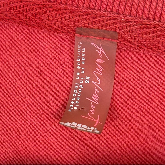 Free People Movement Red Knit Top - Picture 4 of 5